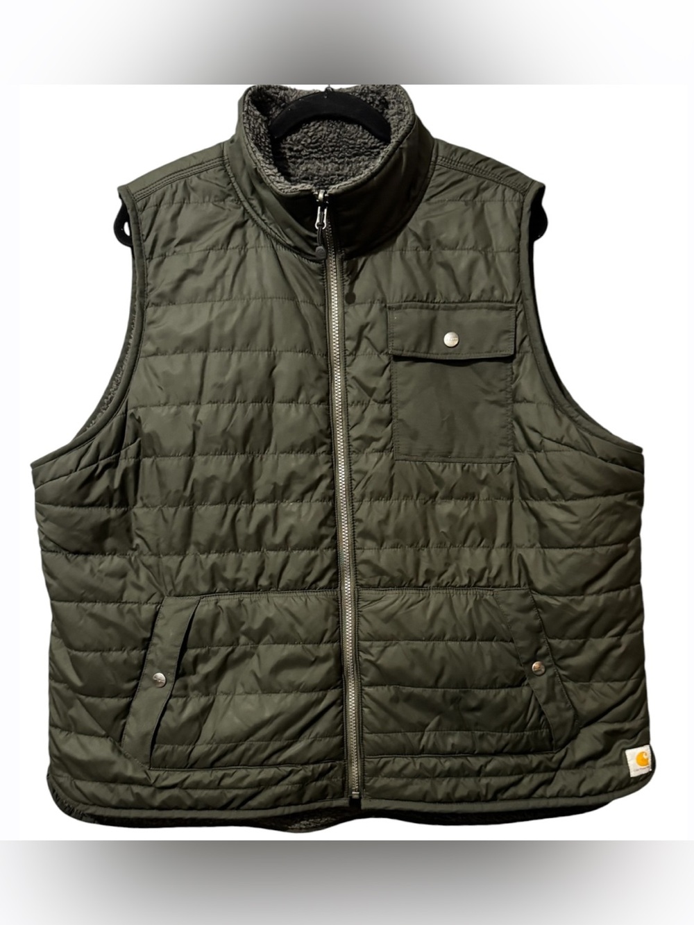 Carhartt Montana Reversible Quilted Sherpa Fleece Lined Vest Women’s Size XXL 20